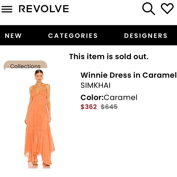 SIMKHAI Winnie Dress in Caramel - Picture 9 of 12